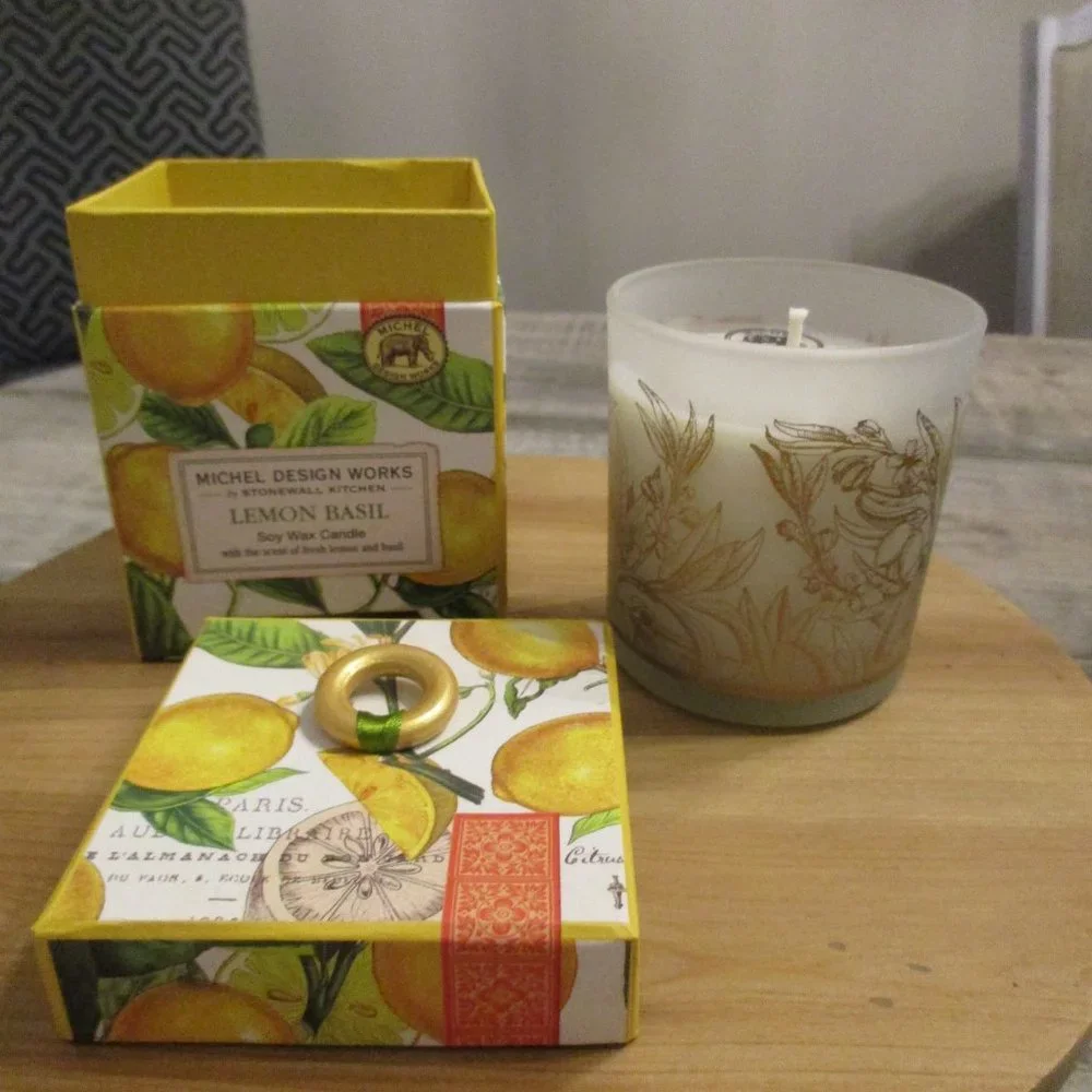 Michel Design Works Lemon Basil Soy Wax Candle